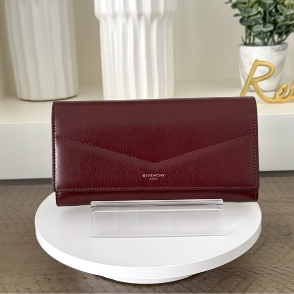 Givenchy Burgundy Continental Wallet - Picture 1 of 16
